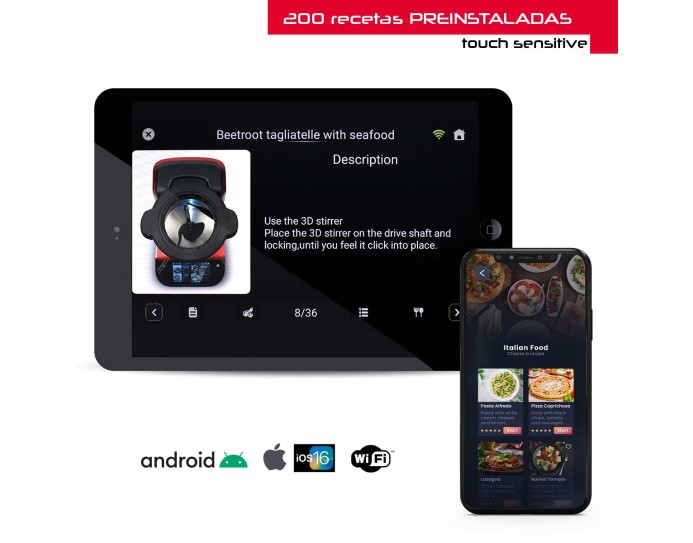 Robot de Cocina new cooKING 5 Touch Sensitive con Procesador 4 CORE 1 + 8GB