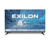 EXILON • TV 43” Cristal Ultra Resistente sin Marco dS procesador + IA • FULL HD • Sonido envolvente Dolby Surround