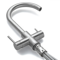 Grifo Uxilon 4 Vias • Ósmosis Inversa • Conexiones Tubos 1/4 y 3/8